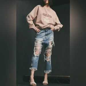 NWT SER.O.YA ISSAC SWEATSHIRT SIZE MEDIUM IN VINTAGE SAND